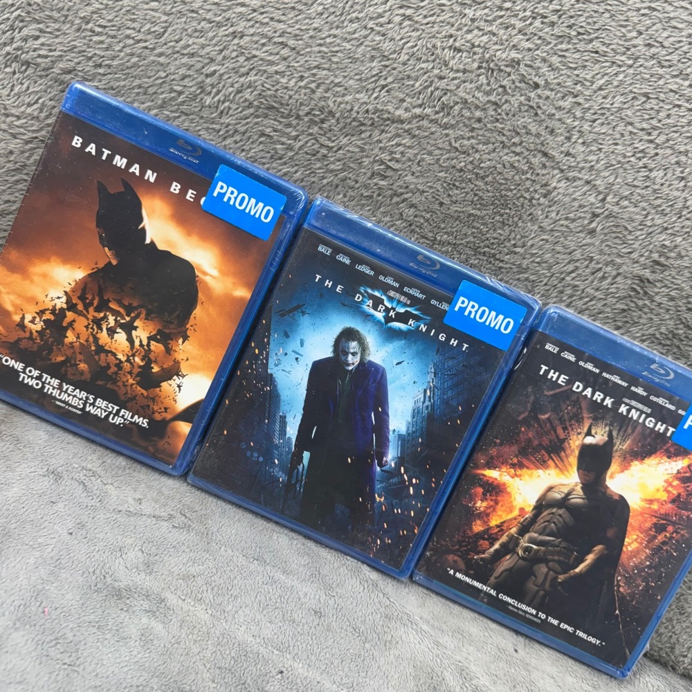 Warner Bros Batman Dark‎ Knight Trilogy Blu-ray Set New Sealed Promo 3-Movie Lot